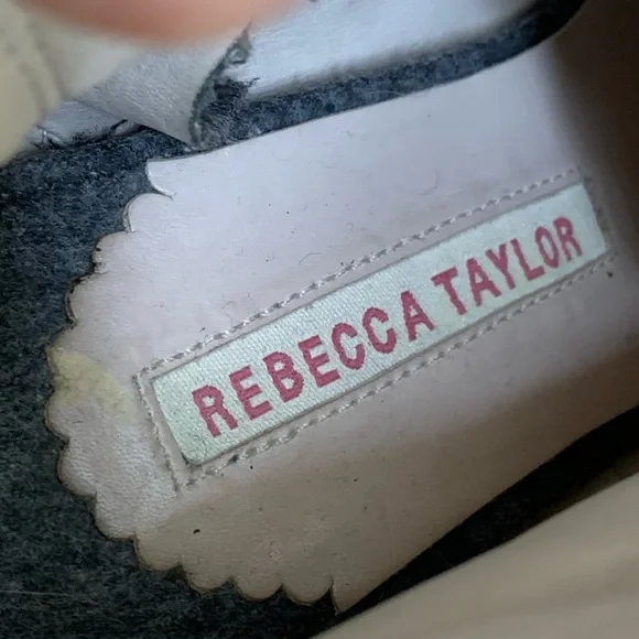 REBECCA TAYLOR Lace Up Heeled Grey Ankle Booties 9 - Picture 10 of 10